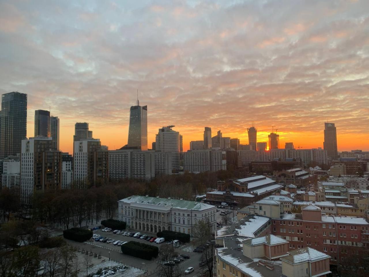 с видом, центр варшавы Apartment Warsaw